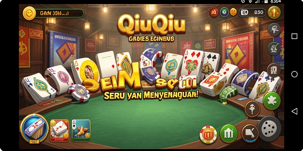 Tampilan gameplay QiuQiu yang menarik dan interaktif.