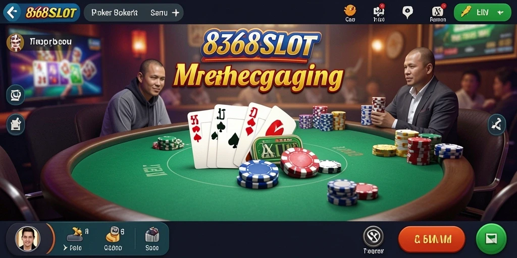 Tampilan gameplay seru dari 8368SLOT dengan aksi Poker yang mendebarkan.