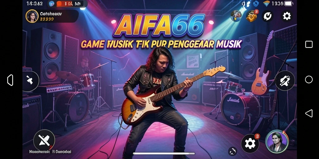 Tampilan gameplay AIFA66 yang menarik dalam permainan musik.