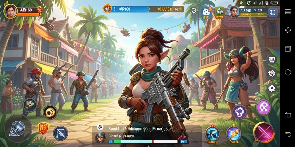 Screenshot gameplay AIR168 yang menunjukkan aksi seru simulation.