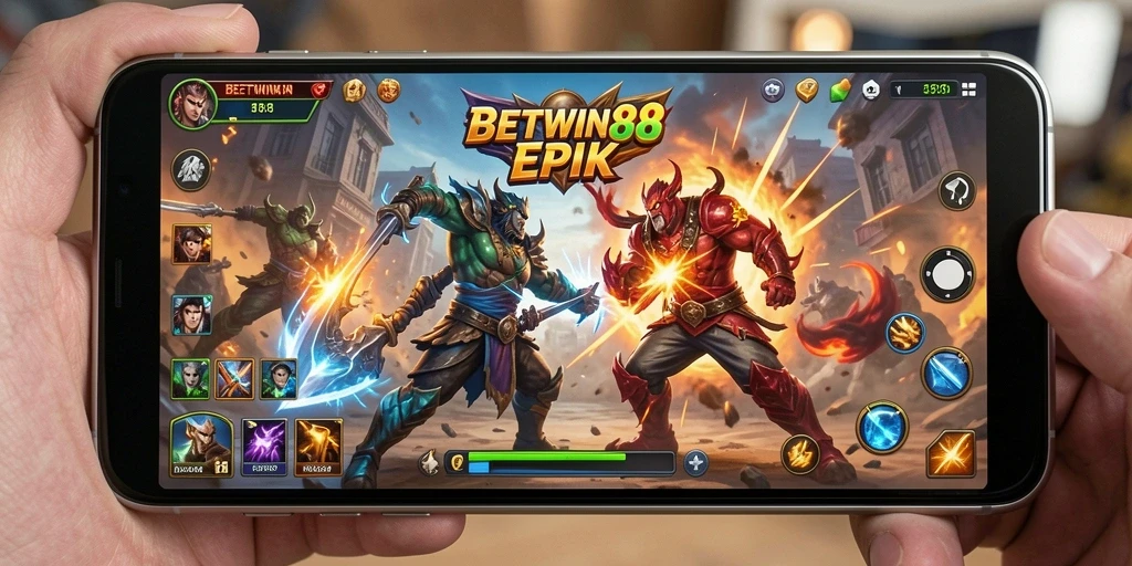 Tampilan gameplay BETWIN88 dengan aksi pertarungan yang dinamis.