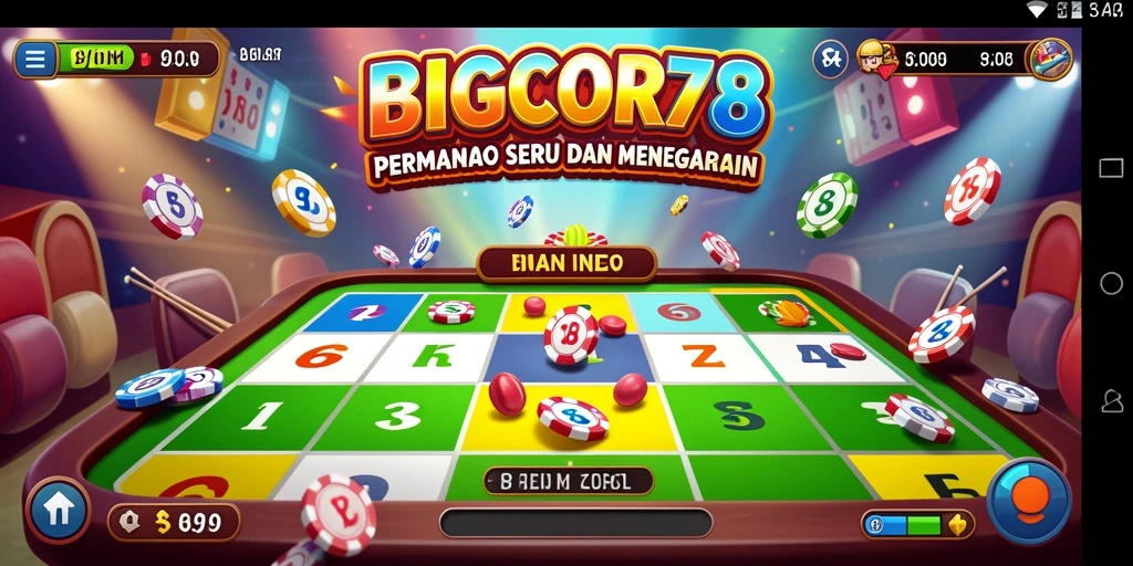Tampilan gameplay seru di BIGCOR78 dengan tema Bingo menarik.