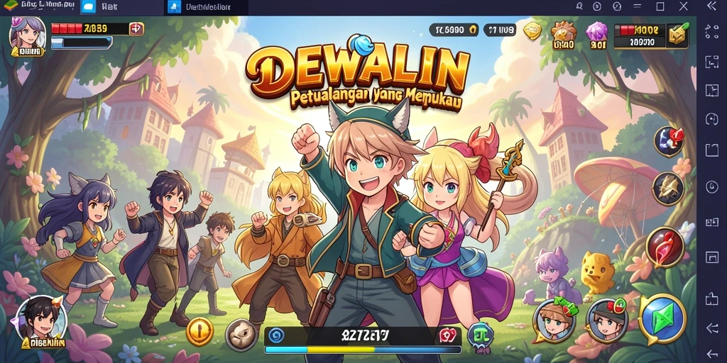 Screenshot DEWALIN menampilkan aksi pertarungan karakter anime yang seru.