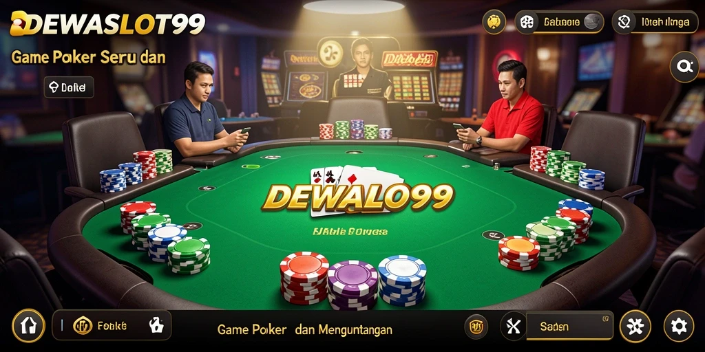 Screenshot DEWASLOT99 menampilkan pemain tengah beraksi dalam permainan Poker.
