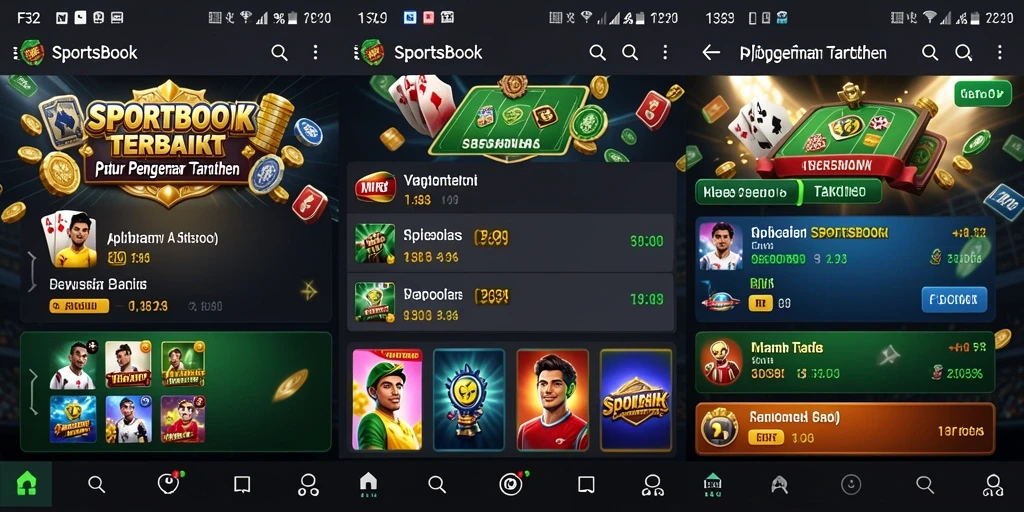 Tampilan gameplay sportsbook yang menarik dan interaktif.