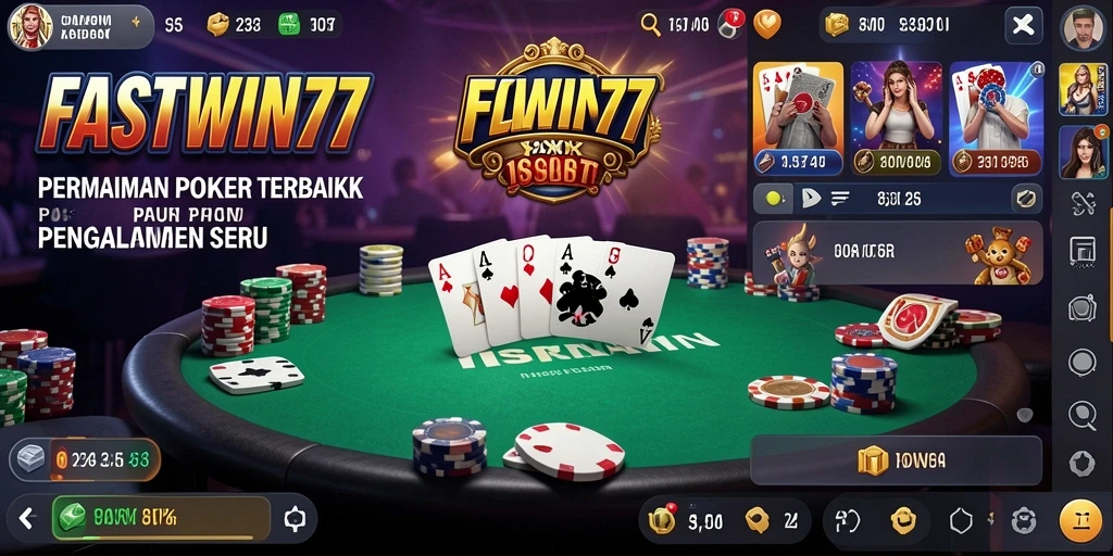 Screenshot gameplay FASTWIN77 dengan aksi poker yang mengasyikkan.