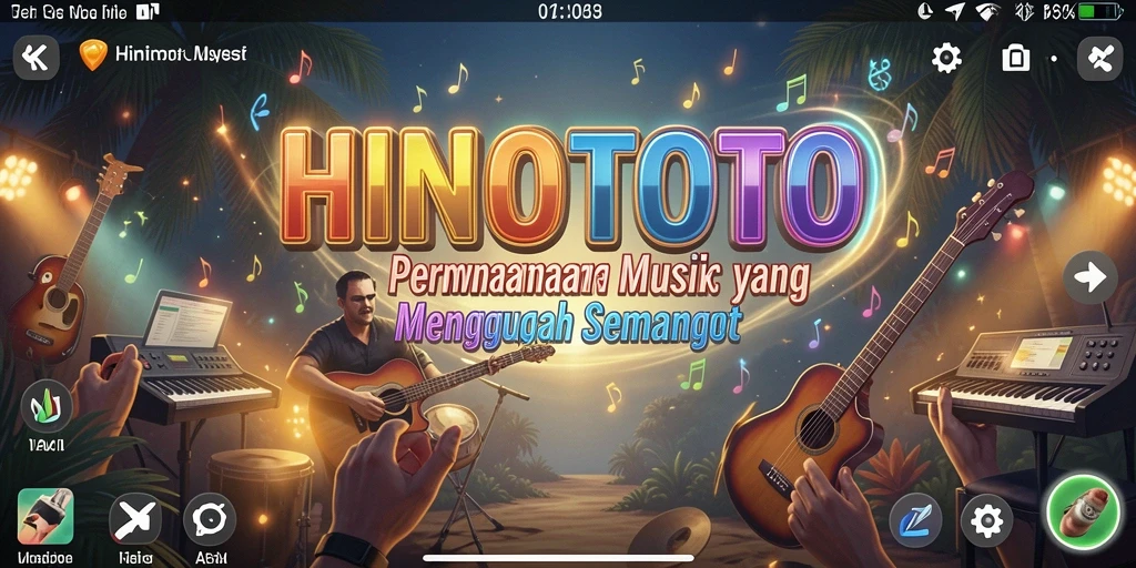 Tampilan gameplay HINOTOTO yang penuh warna dan menarik.