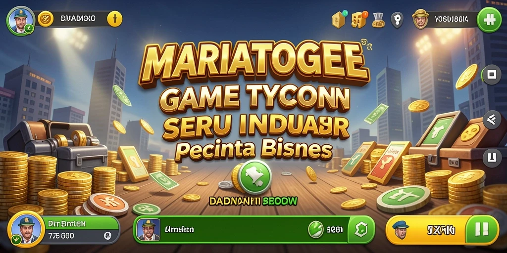 Screenshot gameplay MARIATOGEL menampilkan pengelolaan bisnis yang menarik.