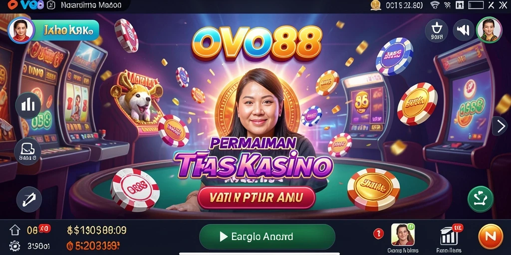 Tampilan menarik dari gameplay OVO88 di dunia kasino.