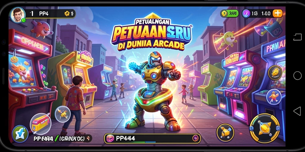 Tampilan gameplay seru dari PP444 dengan berbagai tingkat tantangan.