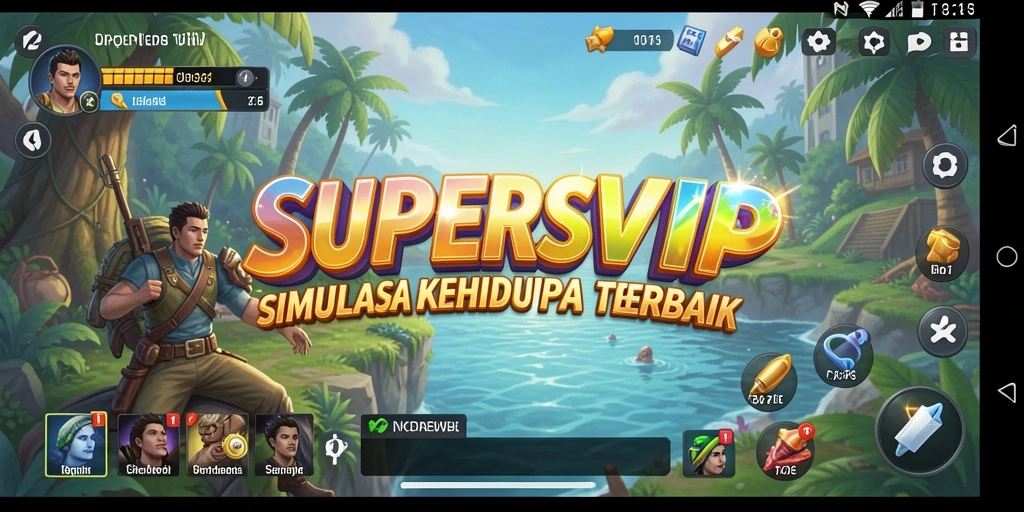 Gameplay menarik dari SUPERSVIP dengan fitur simulasi kehidupan.